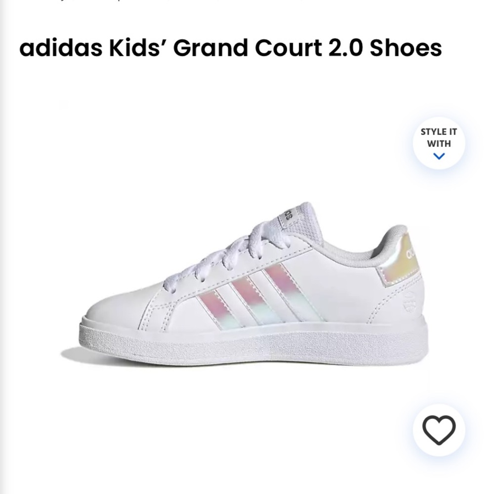 Brand new without box adidas grand court shoes kids size 3.5